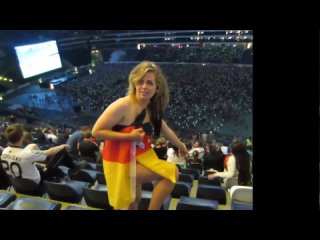 rooting for germany naked in the stadium